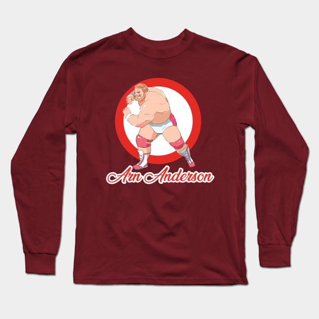 Arn Anderson Long Sleeve T-Shirt by beardrooler